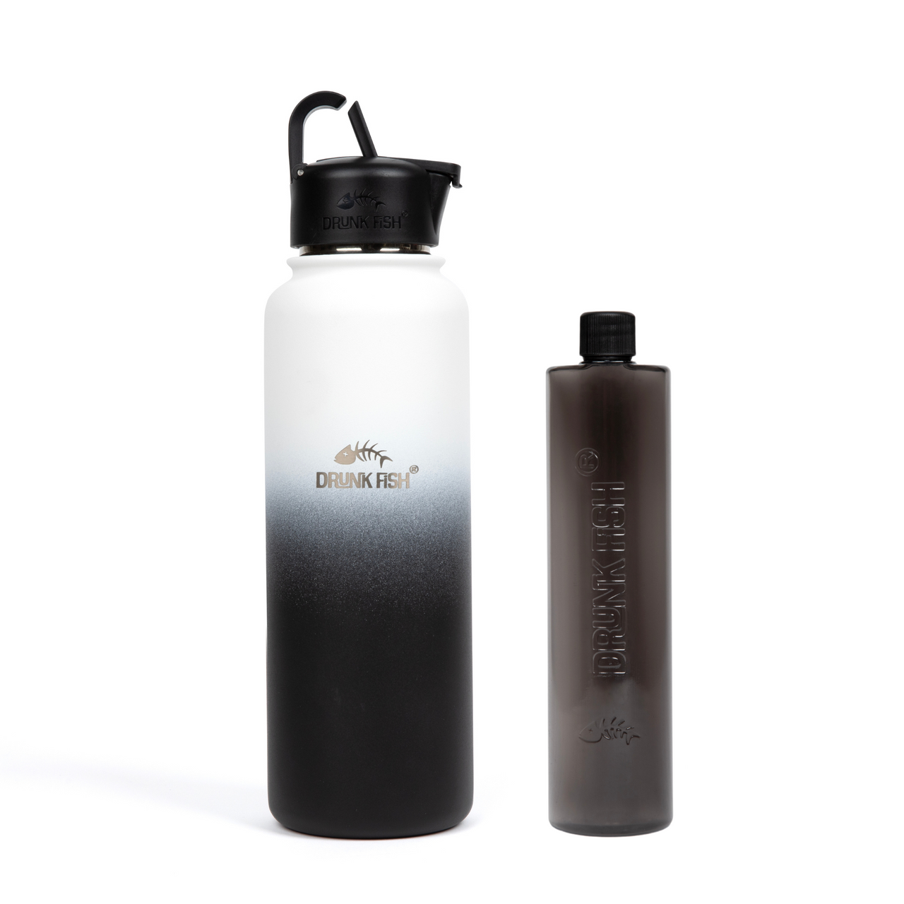 Drunk Fish Lid and Bottle with Extra Flask